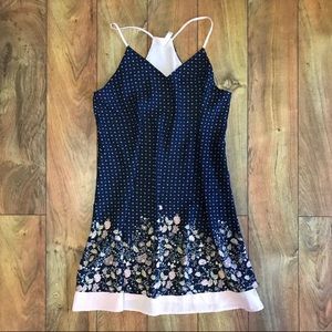 Cute Floral Polka Dot Pattern Shift Dress